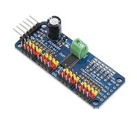 LICAEVEY PCA9685 16 Canaux PWM Servo Driver Board IIC pour Robot | 16 servomoteurs en 4 groupes de connecteurs 3 broches, 4 paires de connecteurs 0,1 pouces, condensateur 10V1000uf sur ligne