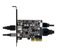 LICAEVEY PCIE to USB 3.2 GEN 2 Carte, USB3.2 Gen2 10 Gbps Adaptateur de Carte D'extension Avant, PCI Express (PCIE) Carte D'extension pour PC de Bureau