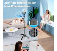 LICAEVEY Perche à Selfie pour Téléphone Quadripode, Perche à Selfie Rotative à 360° Extensible de 1,5 M, Contrôle Gestuel AI, Photographie Multi-Angle Extensible pour Photos de Groupe et Commerce en