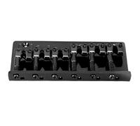 LICAEVEY Pont de Basse électrique en Alliage de Zinc, Type Fixe, 6 Cordes, Remplacement pour Pratique, Enregistrement de Performances sur Scène (BLACK)