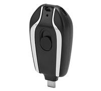 LICAEVEY Porte-clés Chargeur Portable 1500mAh Type C Mini Banque (Black) | Batterie de secours d\'urgence, chargeur de téléphone portable porte-clés, compagnon de voyage compact, cellule au lithium