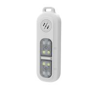 LICAEVEY Porte-clés D'Alarme de sécurité Personnelle, Alarme de sécurité d'urgence Puissante de 130 DB avec Lumière Stroboscopique LED 3 Couleurs, Outil D'auto-défense étanche pour Les (White)