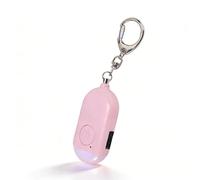 LICAEVEY Porte-clés D'Alarme de sécurité Personnelle, Alarme de sécurité Forte de 130 DB avec Lampe de Poche LED, Porte-clés D'auto-défense étanche pour Femmes, Course de Nuit, Activités (Pink)