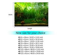 LICAEVEY Poster D'aquarium en Papier Décoratif Adhésif en PVC de Style Herbe d'eau, Fond Durable Qui Ne Se Décolore Pas, Plusieurs Tailles, Idéal pour la Décoration D'aquarium (PVC7)
