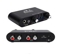 LICAEVEY Préampli de Microphone, Entrée Micro 3,5 Mm 6,35 Mm, Sortie D'entrée AV, Gain Réglable 36 DB avec Atténuation Sonore pour Micros à Condensateur Dynamiques