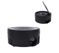 LICAEVEY Projecteur DVD avec Lecteur intégré, Projecteur de Film Portable HD 1080P avec USB 2.0 et Télécommande, écran 20-100 Pouces pour Une Utilisation Domestique et Extérieure (Prise UE)