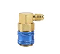 LICAEVEY Raccords Rapides R134a pour Climatisation Auto, Paire de | Connecte un tuyau SAE de 1 4 pouces au réservoir R134a, accès fiable à la valve à la pression de service, connexion et