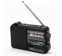 LICAEVEY Radio AM FM SW pour Utilisation Senior et Extérieure, Radio Portable Bluetooth USB Rechargeable à Ondes Courtes avec Lampe de Poche et Entrée AUX