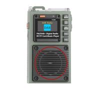 LICAEVEY Radio FM Dab Portable avec Bluetooth 5.2, Lecture de Carte TF, Télécommande App, Alarme SOS et Lampe de Poche, pour la Maison, Les Voyages, L'extérieur (Hraddhahdab+)