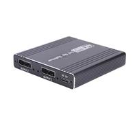 LICAEVEY Répartiteur DisplayPort 1x2, Hub MST 4K 144 Hz avec Modes Miroir étendus, Adaptateur de Port D'affichage en Alliage D'aluminium pour Carte Graphique PC Portable