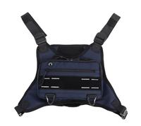 LICAEVEY Sac de Poitrine de Sport Imperméable, Léger et Réglable, Support de Téléphone, Gilet avec Bandes Réfléchissantes pour Hommes et Femmes, Cyclisme, Randonnée, Camping (Blue)