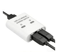 LICAEVEY Sélecteur de Commutateur USB 2.0 pour 2 Ordinateurs 1 Imprimante, Hub de Commutateur de Partage USB Efficace avec Commutation à une Touche pour un Transfert de Données Rapide,