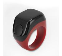 LICAEVEY Smart Digital Tasbih Counter Ring - Tracker de Prière usé avec Les Doigts avec des Alertes de Vibration au 33/66/99/100, Charge Magnétique, Tailles Interchangeables (18/20 / 22 (Café)