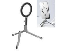 LICAEVEY Support de Téléphone Portable Magnétique, Bureau Pliant en Alliage D'aluminium, Trépied Selfie Stick, Multifonctionnel Paresseux Homme Dieu Simple, Support de Téléphone Portable