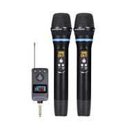 LICAEVEY Système de Microphone Portable Bluetooth sans Fil avec Suppression des Commentaires, Deux Micros karaoké Rechargeables pour Le Divertissement de Fête à Domicile