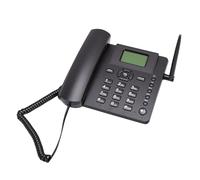 LICAEVEY Téléphone de Bureau sans Fil GSM, Double Carte SIM Quadribande 2G, Téléphone Fixe sans Fil avec Antenne Radio-réveil pour Centre D'appels à Domicile, Entreprise, Hôtel