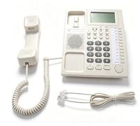 LICAEVEY Téléphone Fixe Filaire avec écran LCD à 16 Chiffres et Blocage des Appels et Liste Noire de 32 Numéros, Appel Mains Libres