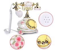 LICAEVEY Téléphone Fixe Rétro à Cadran Rotatif Antique pour Décoration
