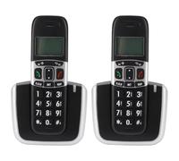 LICAEVEY Téléphone sans Fil à 2 Combinés, DECT 6.0, Haut-Parleur Duplex Intégral, Téléphone sans Fil à 3 Personnes avec Blocage D'appels pour la Maison (Prise UE)