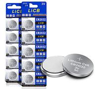 LiCB Lot de 10 piles boutons au lithium CR2032 3 V