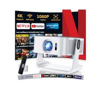 [Licence Netflix, 4k 1080P] Projecteur Portable Compatible WiFi 6 Et Bluetooth 5.4, Capable D'Autofocus Et De Correction Mini Projecteur pour Mobile/Outdoor/Home CinéMa