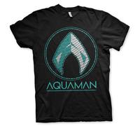 Licence Officielle Aquaman - Délavé Bouclier Homme T-SHIRT S-XXL Tailles