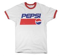 Licence Officielle Pepsi - Classique Délavé Logo Contraste T-Shirt