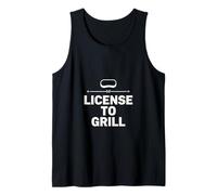 Licence to Grill Fun Backyard Cooking Chef Style Design Débardeur