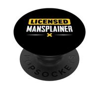 Licencié Mansplainer Dire Plaidoyer en Faveur De l'homme PopSockets PopGrip Adhésif