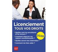 Licenciement, tous vos droits 2026 - Catherine Doleux - Prat Eds - broché - Guide