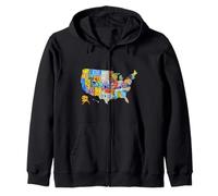 License Plate American Flag US Map Art American Map Shirt Sweat à Capuche