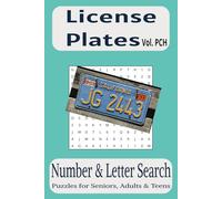 License Plates Number & Letter Search Book Vol. PCH: Number & Letter Searches with Easy to Read License Plate Numbers and Letters | 6 x 9 inches, 110 ... Gifts for Vacations, Holidays and Free Times
