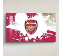 Licensed Décor Arsenal FC Décoration murale en acrylique Motif éclaboussures de couleurs 130 x 80 cm