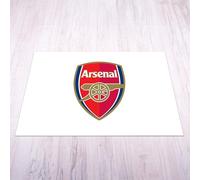 Licensed Décor Arsenal FC Grand Tapis de Sol en Vinyle 185 cm (l) x 100 cm (H) - Blason de Couleur sur Blanc