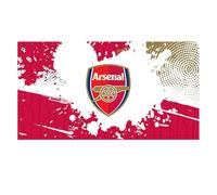 Licensed Décor Arsenal FC Tapis - Petit (70 cm (l) x 100 cm (H) - Blason Complet sur éclaboussures de Couleur éclaircissante