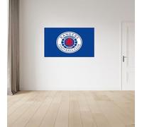 Licensed Décor Autocollants muraux en vinyle Rangers Football Club - Taille M (100 cm (l) x 60 cm (H) - Blason en couleur sur la marque Bleu