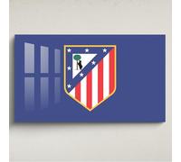 Licensed Décor Décoration murale en acrylique Atlético de Madrid - Petite taille (65 cm (l) x 40 cm (H) - Blason en couleur bleu