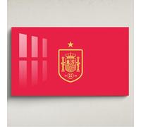 Licensed Décor Décoration murale en acrylique de la Fédération royale espagnole de football (RFEF) - Produit sous licence officielle - Grande taille (130 cm (l) x 80 cm (H) - Badge jaune