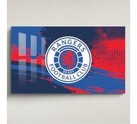 Licensed Décor Décoration murale en acrylique Rangers Football Club - Taille M (100 cm (l) x 60 cm (H) - Blason en couleur sur fond texturé, bleu