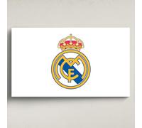 Licensed Décor Décoration murale en acrylique Real Madrid - Petite taille - 65 cm (l) x 40 cm (H) - Crête sur blanc