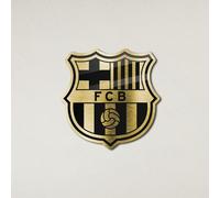 Licensed Decor FC Barcelona sous licence officielle (47x47cm) 10mm Composite d'aluminium or brossé, Black and Gold