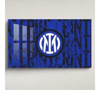 Licensed Décor FC Internazionale Milano Décoration murale en acrylique Motif blason superposé Taille M 100 x 60 cm, bleu