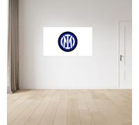 Licensed Décor FC Internazionale Milano Stickers muraux en vinyle Motif blason blanc Taille M 100 x 60 cm