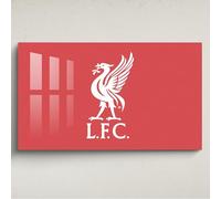 Licensed Décor Liverpool FC Décoration murale en acrylique Motif oiseau de foie Blanc sur la marque Rouge 130 x 80 cm