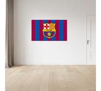 Licensed Décor Sticker mural en vinyle FC Barcelone Grand format 130 cm (l) x 80 cm (H) - Blason en couleur rouge et bleu
