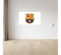 Licensed Décor Sticker mural en vinyle FC Barcelone - Taille M (100 cm (l) x 60 cm (H) - Blason en couleur sur blanc