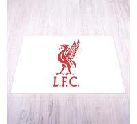 Licensed Décor Tapis Liverpool FC - Taille M (125 cm (l) x 100 cm (H) - Liver Bird in Brand Red on White