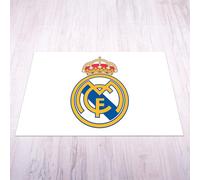Licensed Décor Tapis Real Madrid - Petit (70 cm (l) x 100 cm (H) - Blason en Couleur sur Blanc