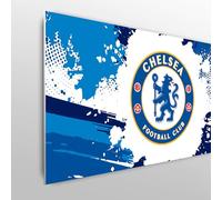 Licensed Décor Tête de lit réglable Chelsea FC - 100 cm (l) x 75 cm (H) - Blason de Couleur complète sur éclaboussures Graphiques