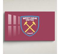 Licensed Décor West Ham United FC Décoration murale en acrylique Grand format 130 cm (l) x 80 cm (H) - Blason sur bordeaux